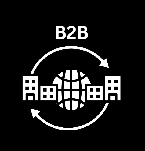 White outline icon of B2B List Building